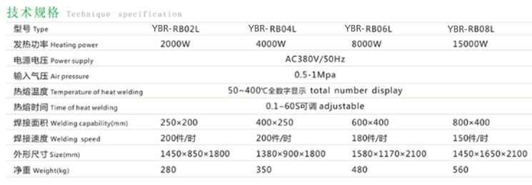YBR-RB02L热板焊接机